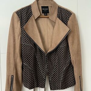 Insight faux suede modern moto jacket Like NEW! Size 12